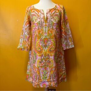 J. Crew Antonia Paisley Linen Dress - Size 6
